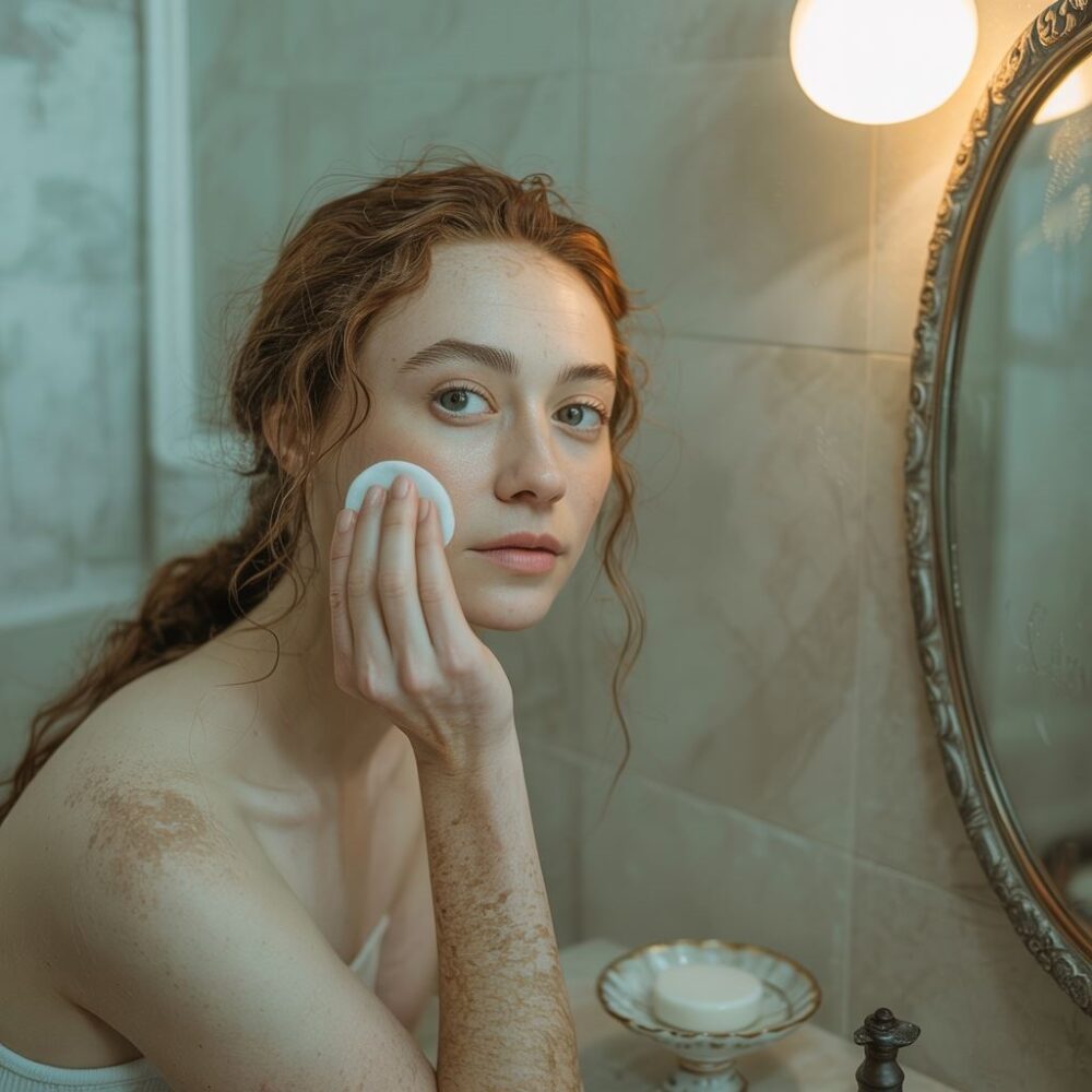 czysta skóra po zmyciu makijażu