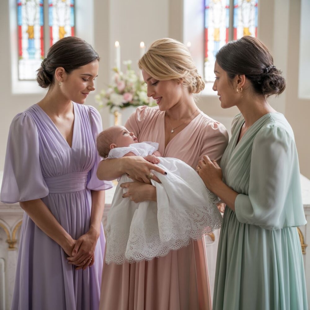 elegancka sukienka na chrzciny