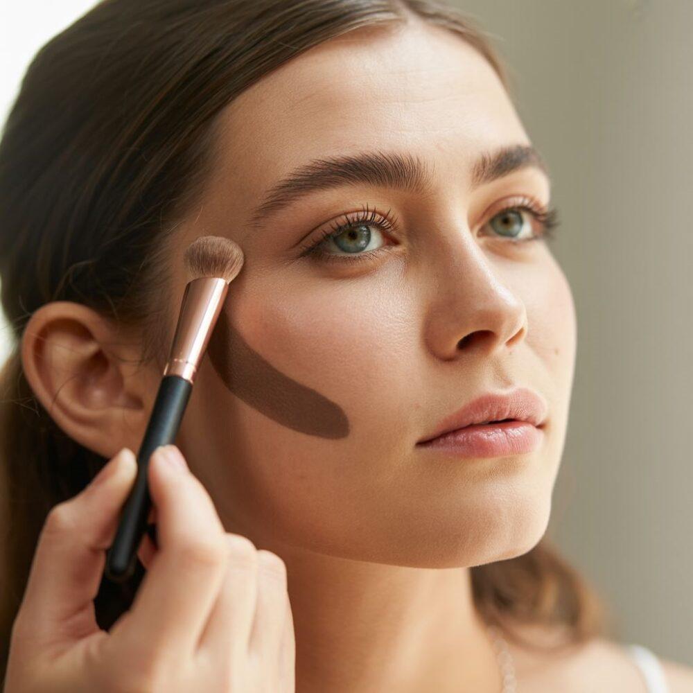 konturowanie twarzy makijażem