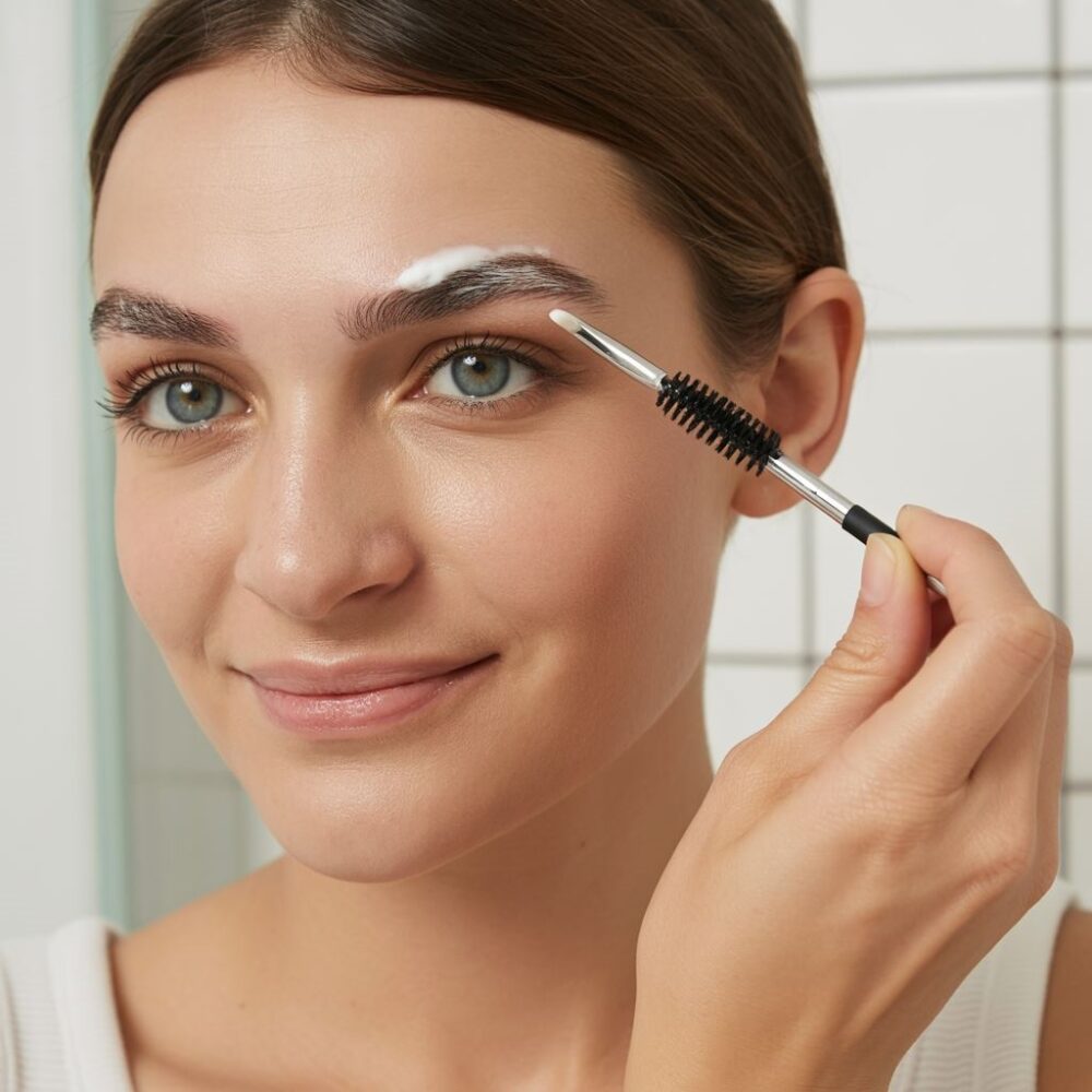 mydło do brwi i szczoteczka