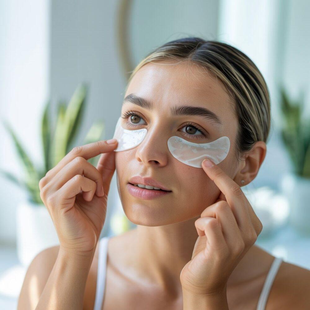 nakładanie plastrów pod oczy