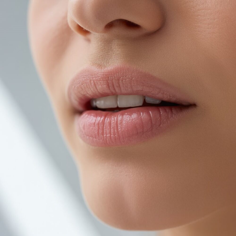 nawilżone usta po makijażu permanentnym