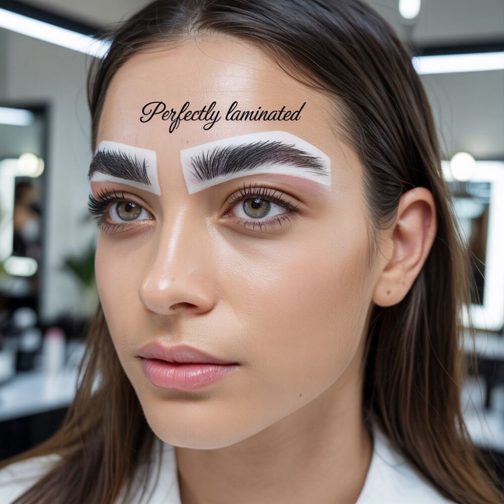 pomalowane i zadbane brwi