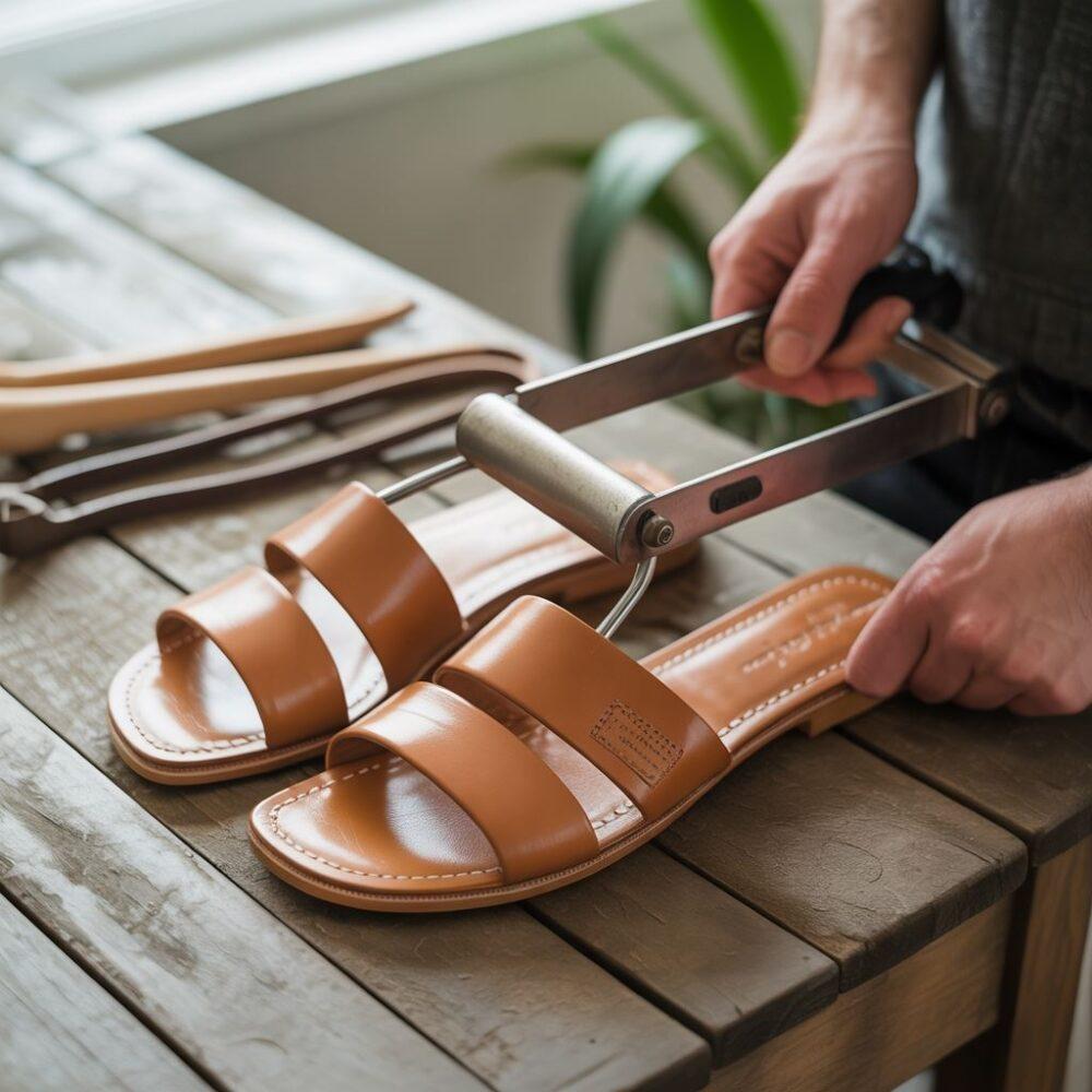 rozciąganie sandałów