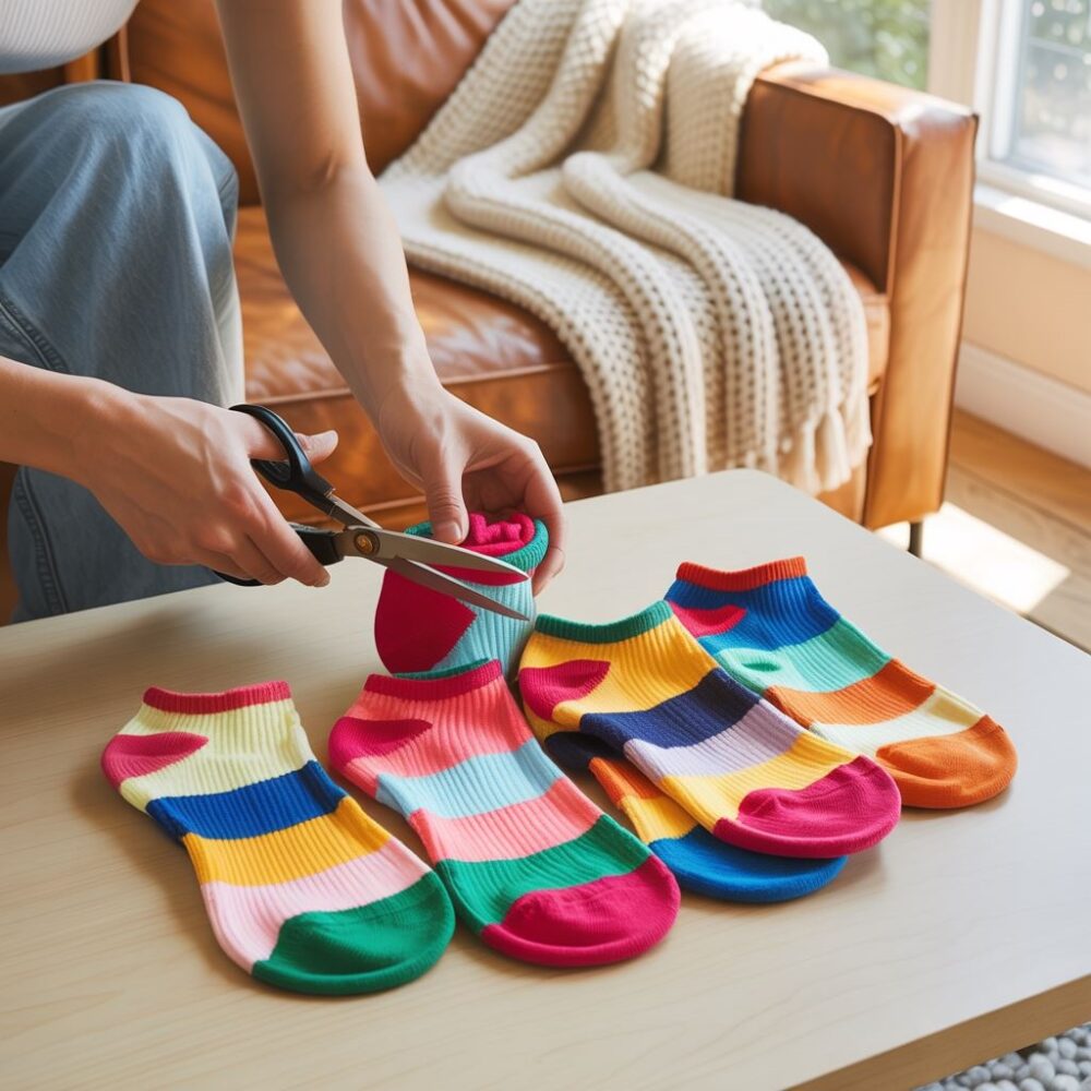 tworzenie stopek ze skarpetki