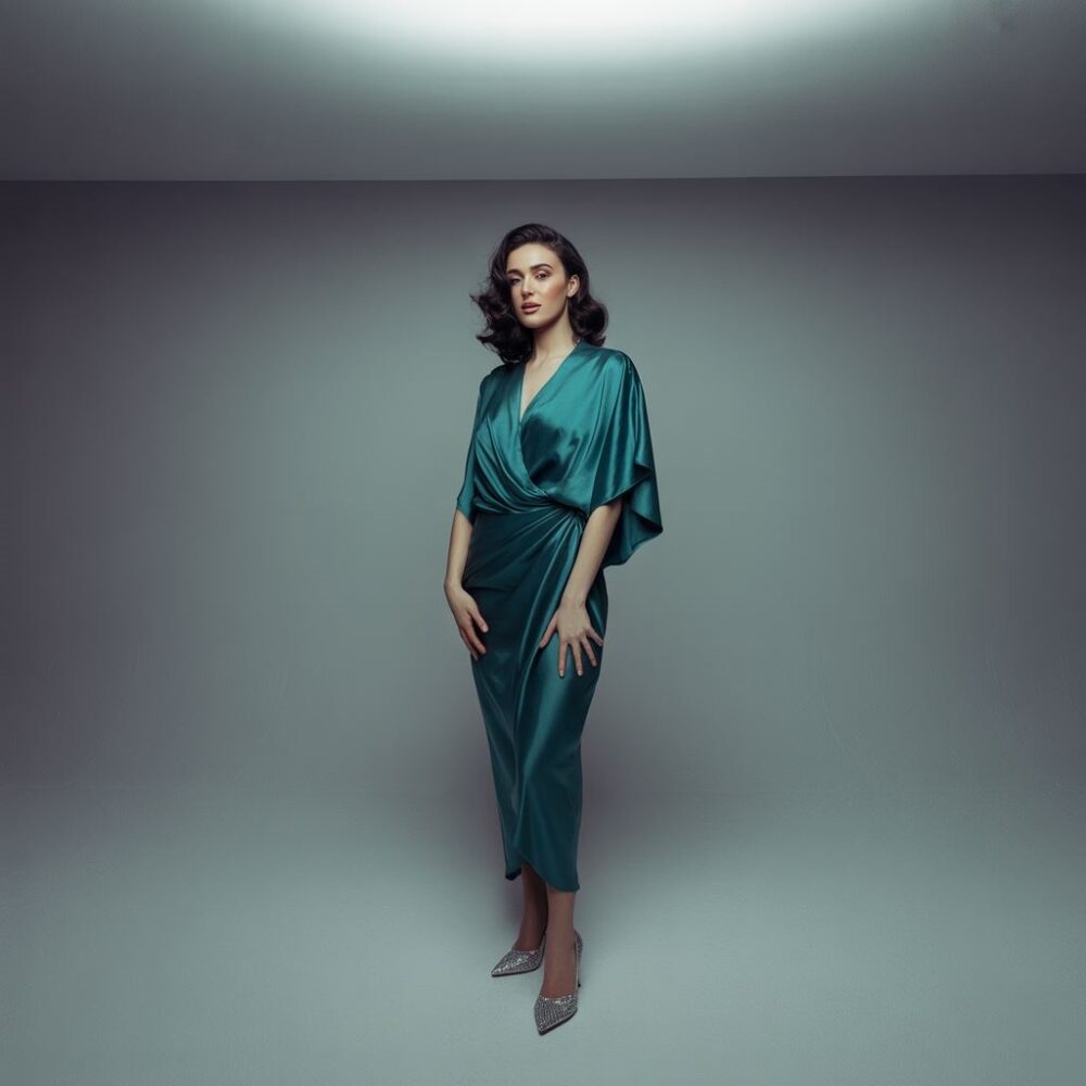 wieczorowa stylizacja z szpilkami